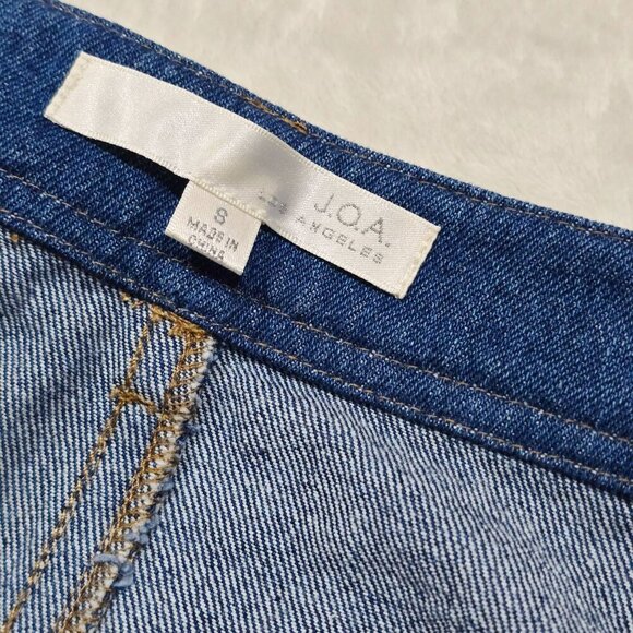 JOA Denim Mini Skirt – Button Front, Dual Pockets, Y2K Utility – Sz S EUC - Picture 8 of 9